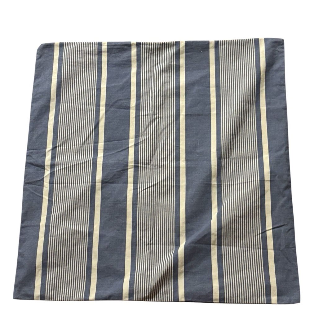 Pottery Barn Striped Blue and White  Euro Pillow Sham 26 x 26 inches